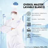 Overol Master Lavable Blanco