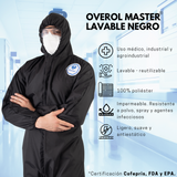 Overol Master Lavable Negro