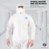 Overol Master Desechable SMS de 30g Blanco