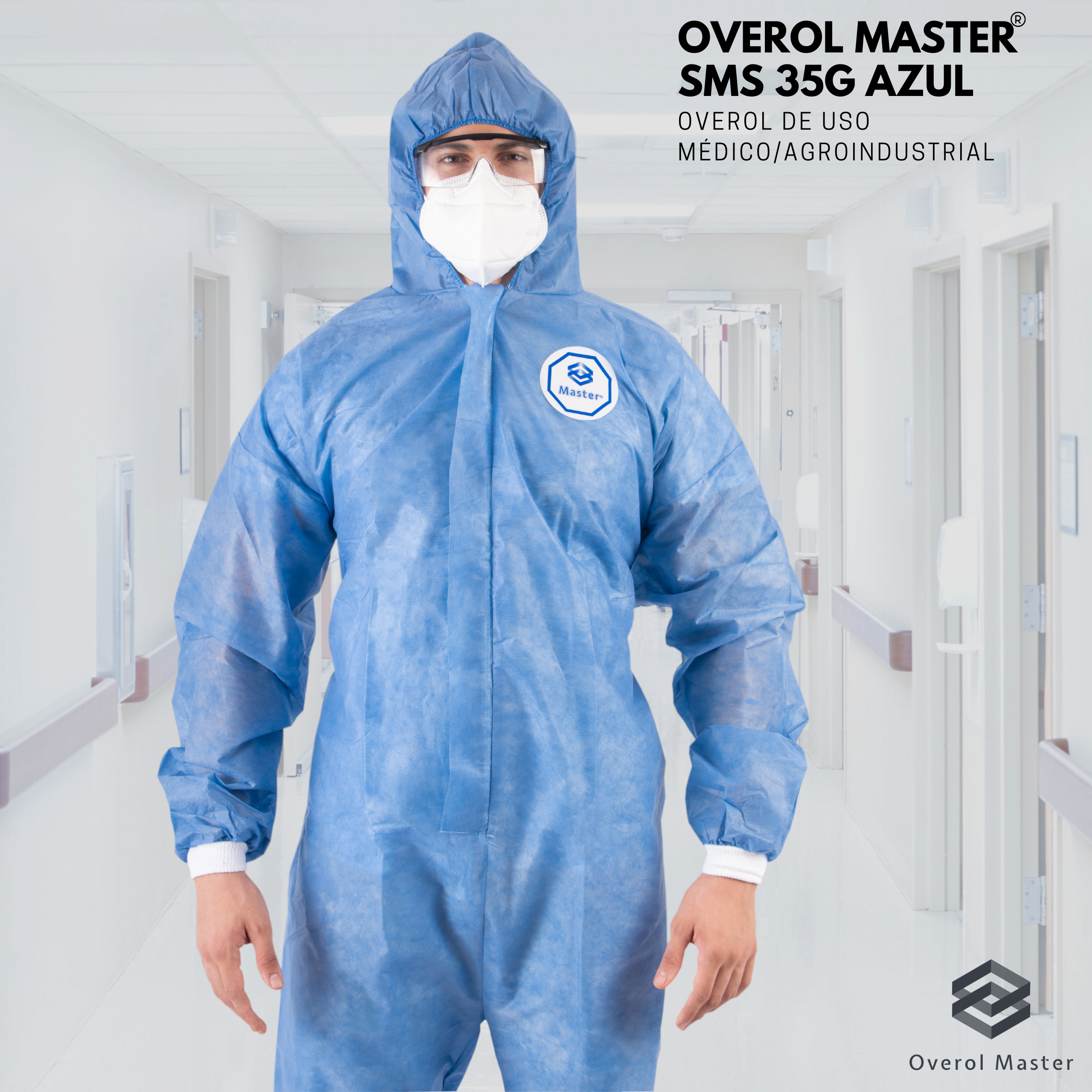 Overol Master Desechable SMS de 35g Azul