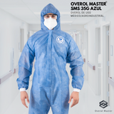 Overol Master Desechable SMS de 35g Azul