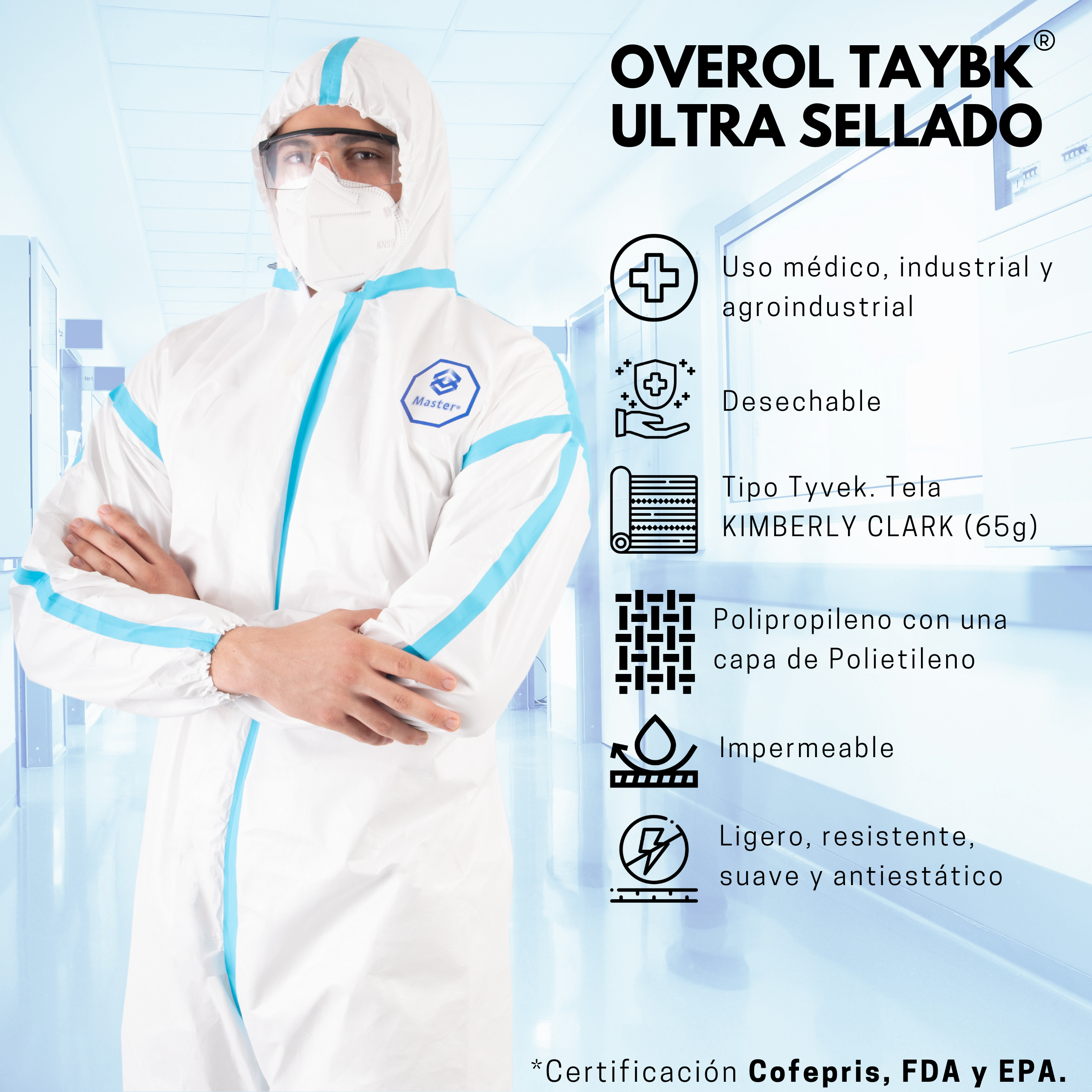 Overol desechable on sale kimberly clark